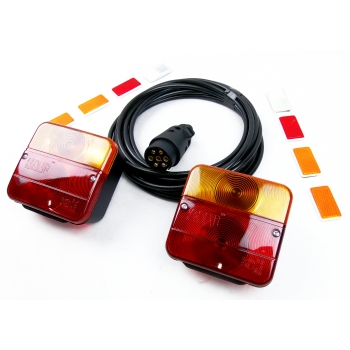 Zestaw lamp lampy tylne do przyczepy odblaski 7pin